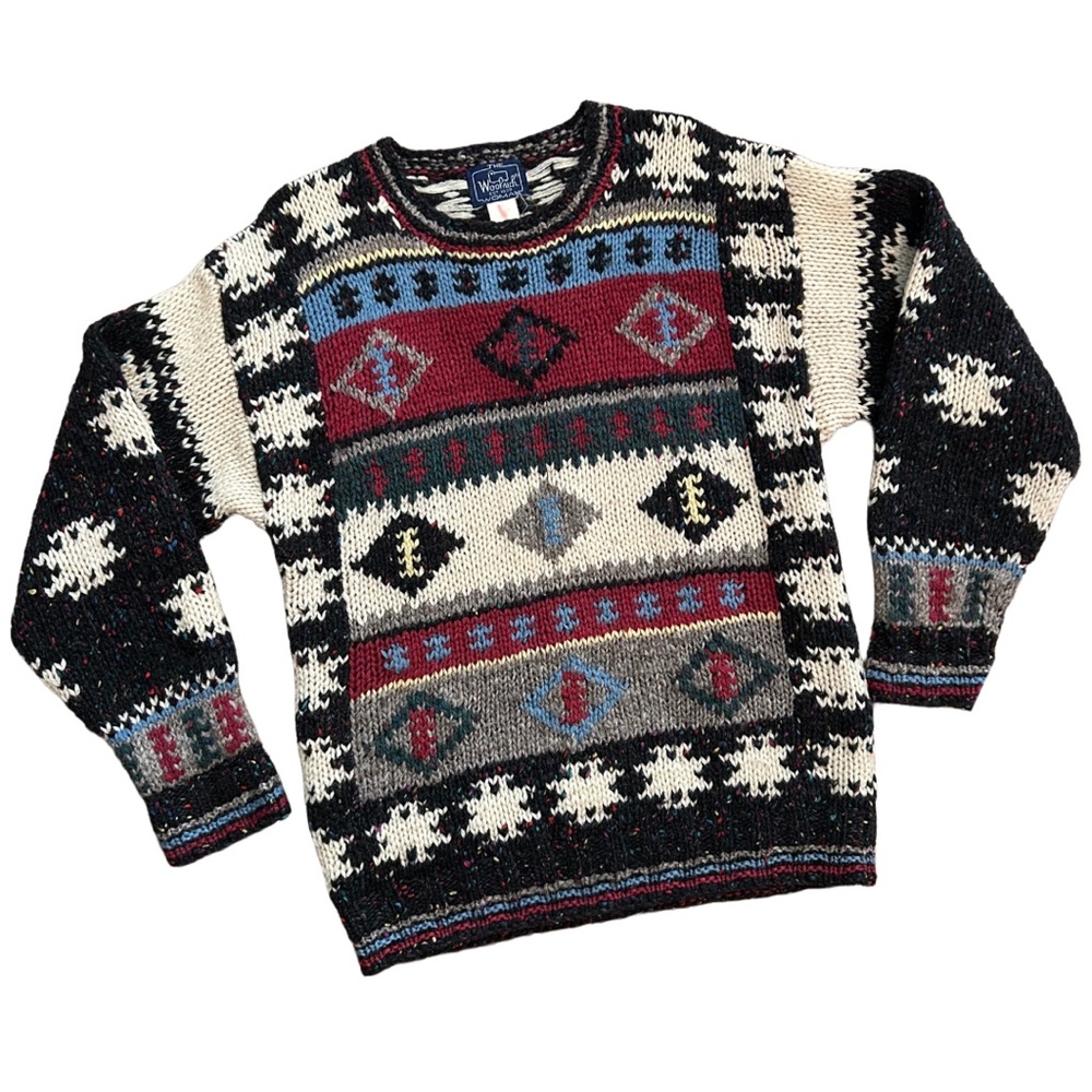 Woolrich Vintage Wool Pullover Sweater Patterned 90s